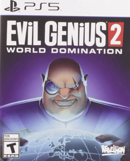 Evil Genius 2 World Domination box art for Playstation 5